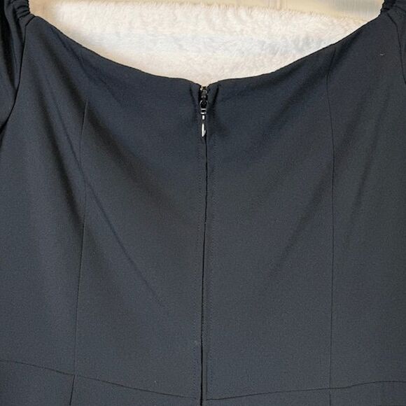 Lilly Pulitzer Jada Jumpsuit Black Wide Leg On / Off Shoulder Back Zip Size 6 - Picture 4 of 13